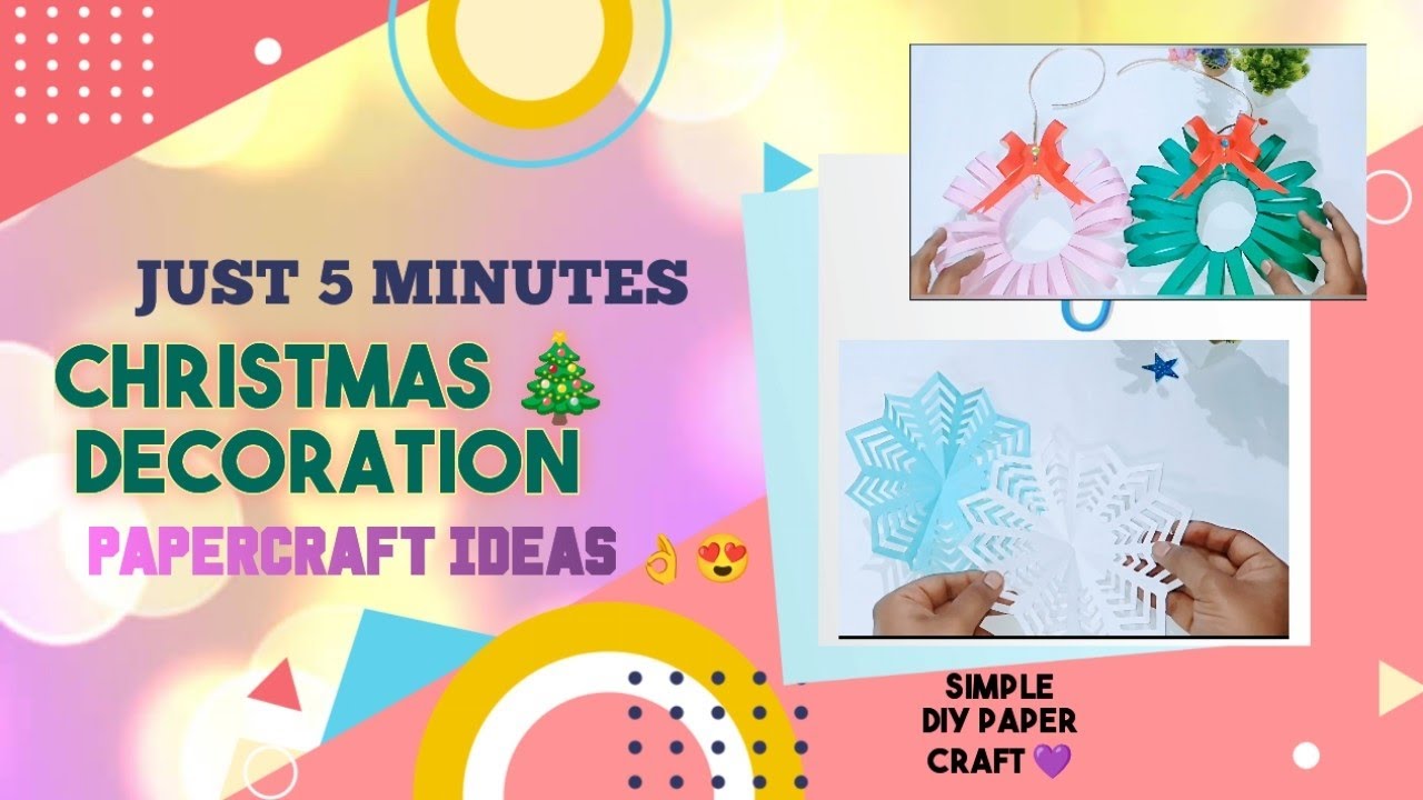 Easy and Beautiful Christmas Paper Craft Ideas | How To Make Paper Craft For Christmas Decoration 🎄