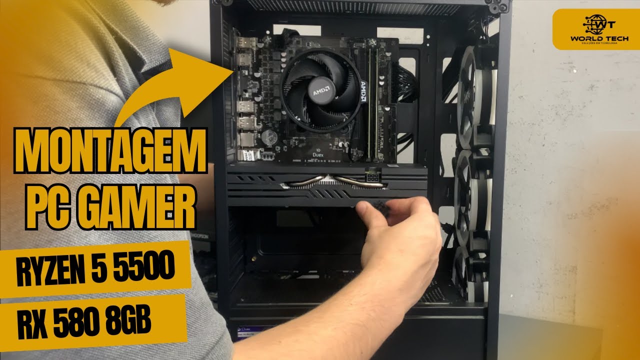 MONTAGEM PC GAMER RX 580 8GB + RYZEN 5 5500 (WORLD TECH ITAGUAÍ)
