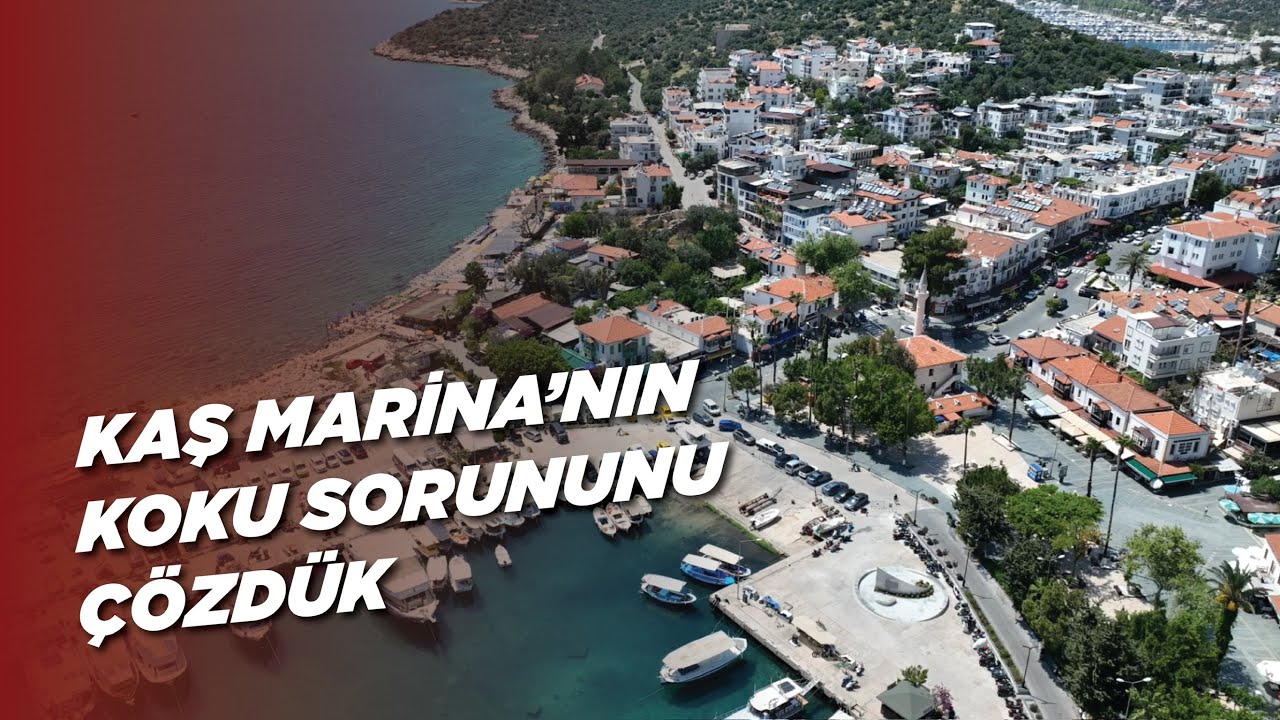 Kaş Marina'da yaşanan koku sorununu &ccedil;&ouml;zd&uuml;k