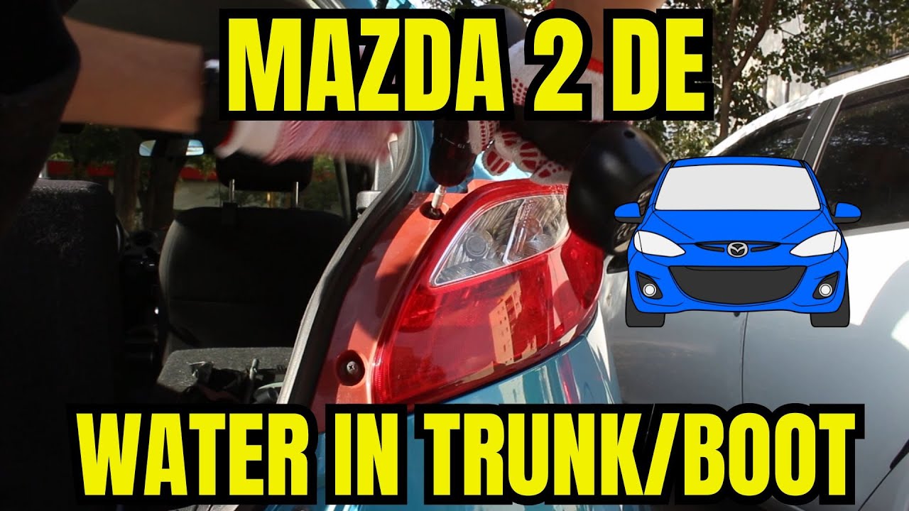 Mazda 2 DE Mazda Demio Water In trunk boot and spare wheel solution #water #mazda2 #mazdademio