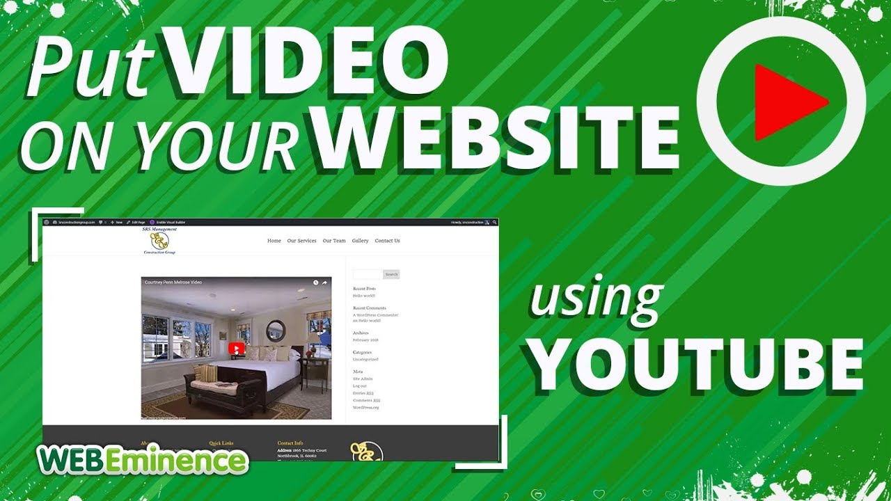 Embed YouTube Videos on YOUR Website - How to UPLOAD to Youtube & ADD Video To Your Site + WHY