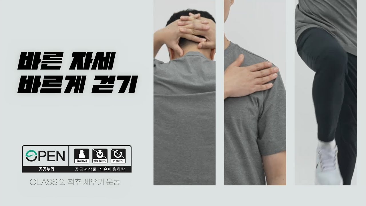 [바른 자세·바르게 걷기] 2. 척추 세우기 운동