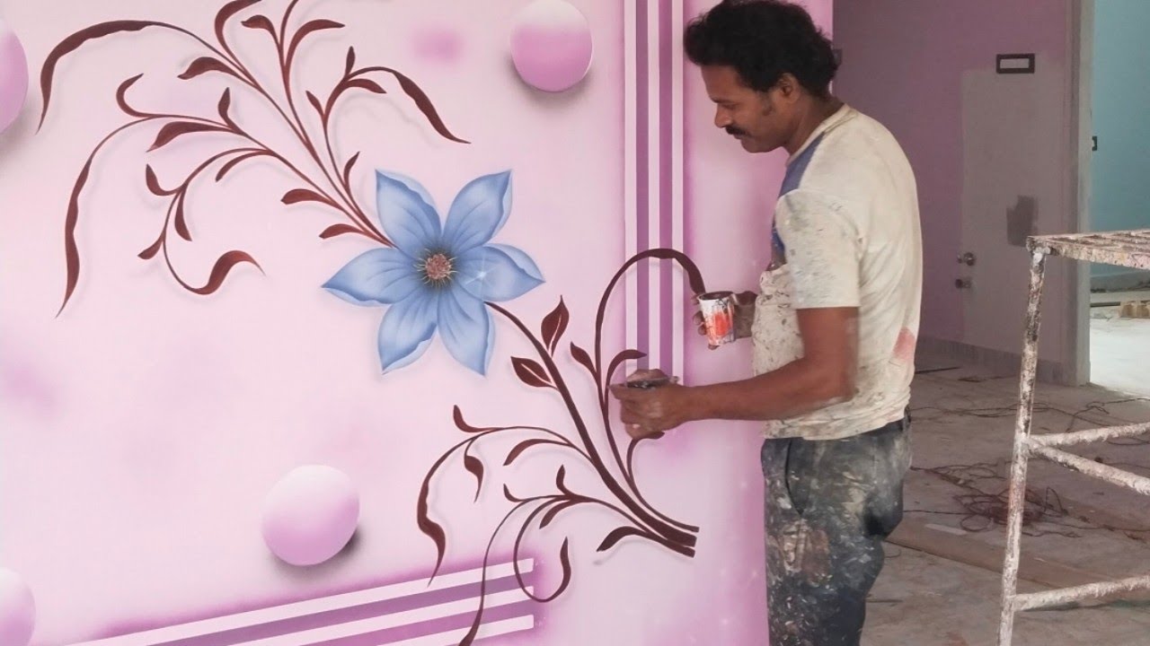 Wall tape flower design