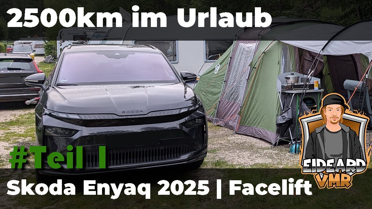 2500km Urlaubstrip mit dem Enyaq 85 Sportline (2025) - Teil 1