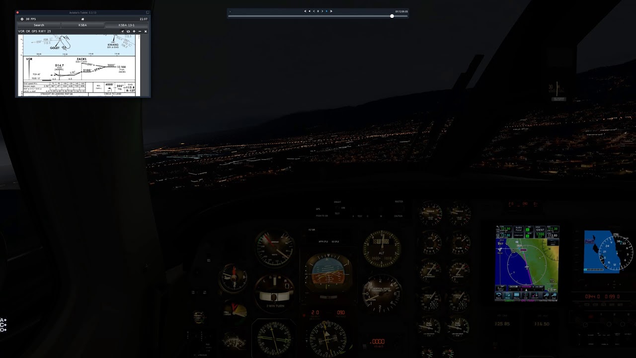 PA31T Cheyenne Fresno to Santa Barbara - X-Plane 11