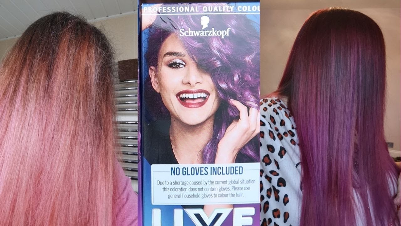 How to dye your hair purple! Schwarzkopf Purple Punk | brown hair to purple