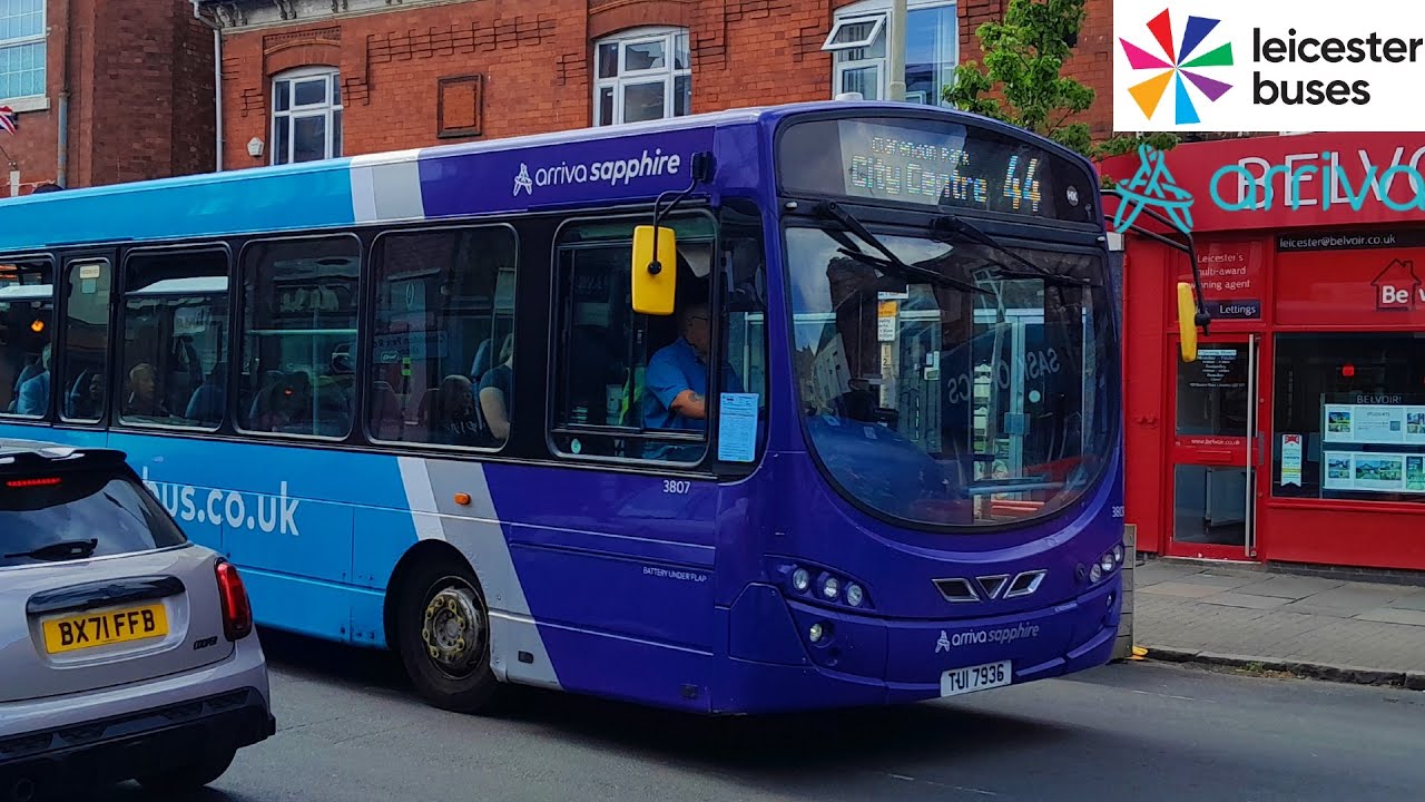 FULL ROUTE JOURNEY - Arriva Midlands Route 44 - South Wigston to Leicester l 3807 TUI 7936