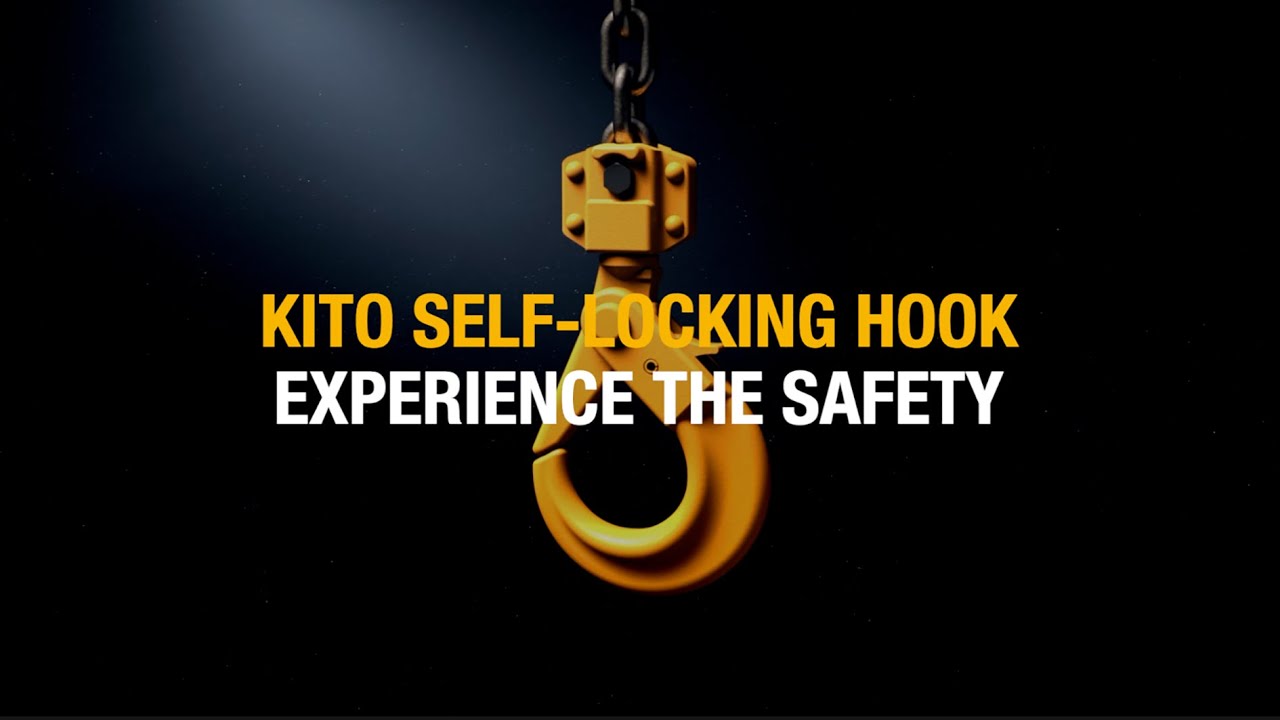 カチッとしっかりロック！つり荷のはずれを防止するキトーのセルフロッキングフック