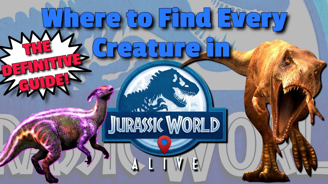 Where to Find Every Creature in Jurassic World Alive!  THE DEFINITIVE GUIDE.