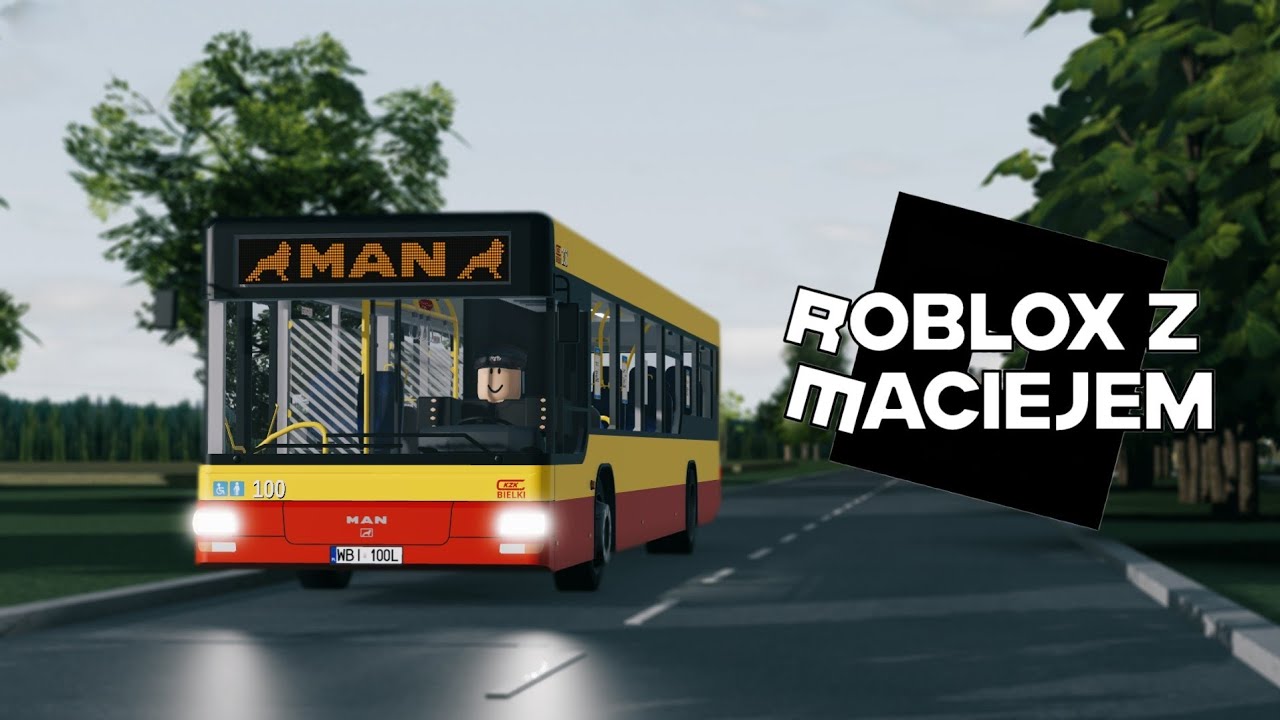Roblox z Maciejem #158 - KZK Bielki MAN NL263, linia 5 | Przejazd z perspektywy kierowcy