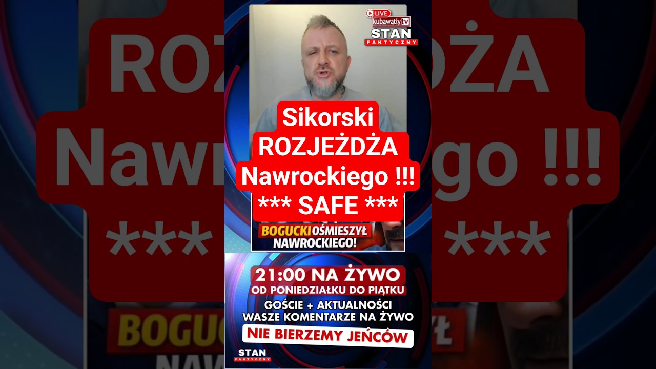 Sikorski ROZJEŻDŻA Nawrockiego‼️WETO na SAFE❓ 43,7 mld &euro; na obronność! | KOMPROMITACJA NAWROCKIEGO‼️