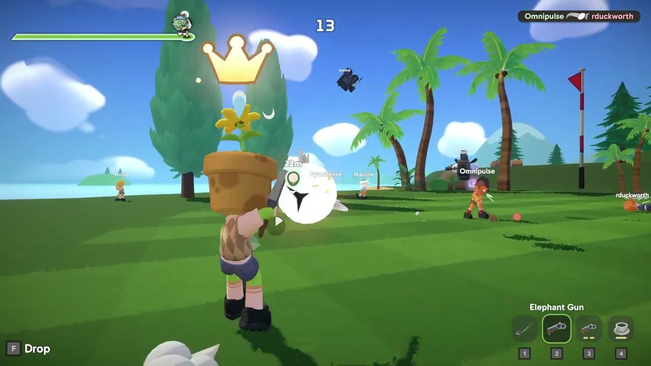 an entirely normal golf game