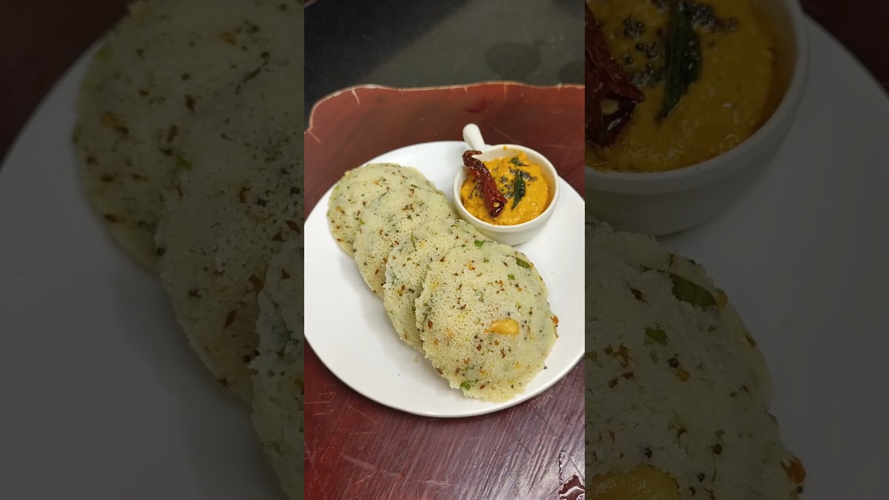 Breakfast Recipes | Instant Rava Idli & Chutney | Breakfast Ideas #shorts #recipe #viral
