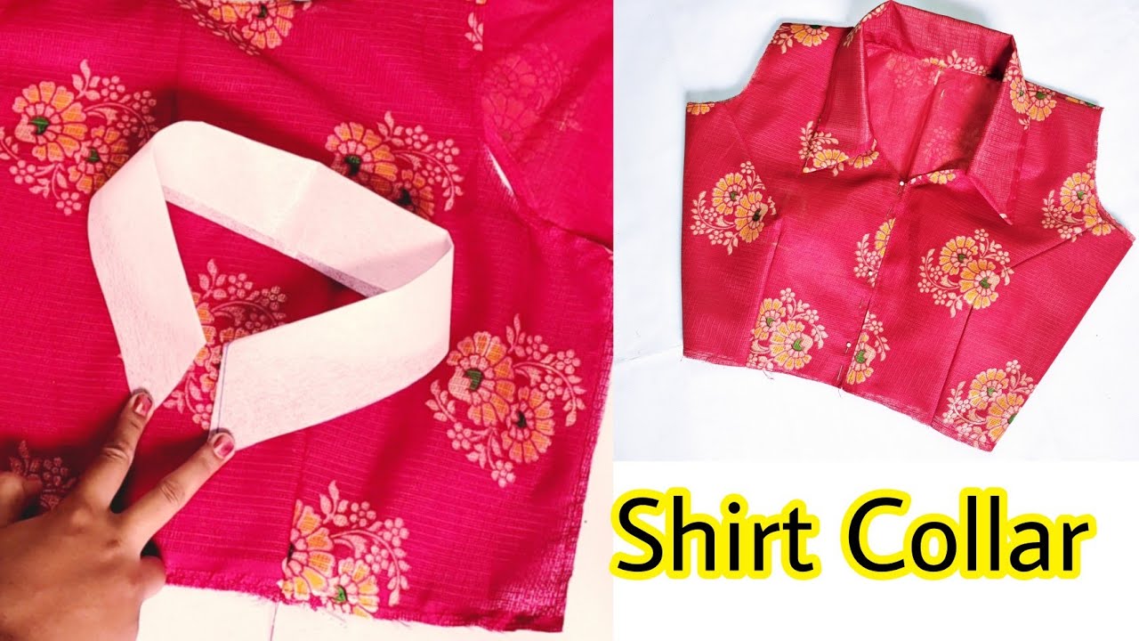 Collar Blouse Cutting And Stitching | Shirt Collar Blouse