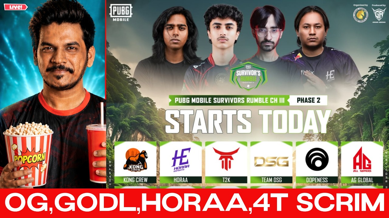 OG, GODL vs 4T vs HORAA, Flash, AG, DP | EWC Scrims