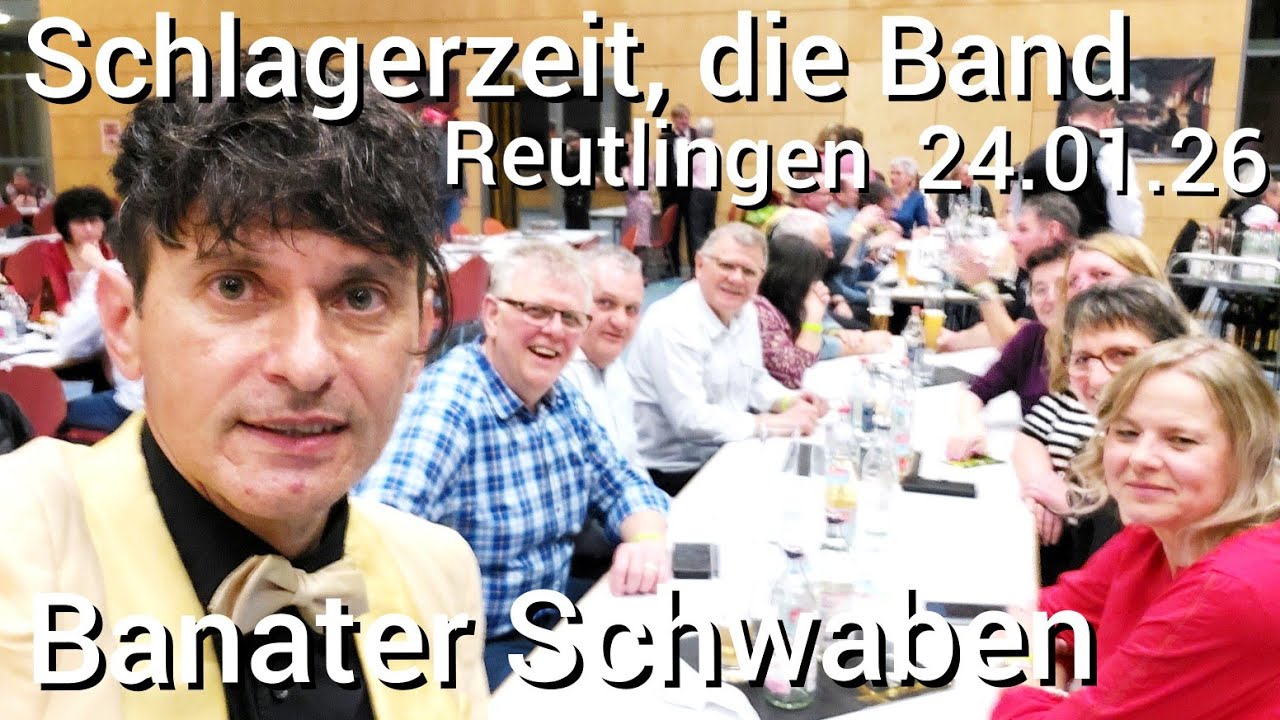 Schlagerzeit, die Band, beim Fasching in Reutlingen, 24.01.2026, Banater Schwaben 