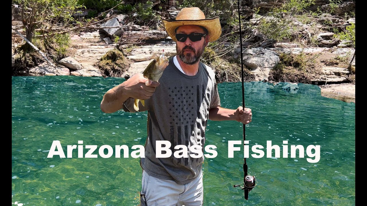 Arizona Bass Fishing. Small Mouth Bass at the secret fishing spot.