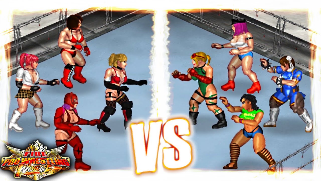 ❌ Rumble Roses vs Street Fighter - Barbwire Deathmatch ❌ Fire Pro Wrestling