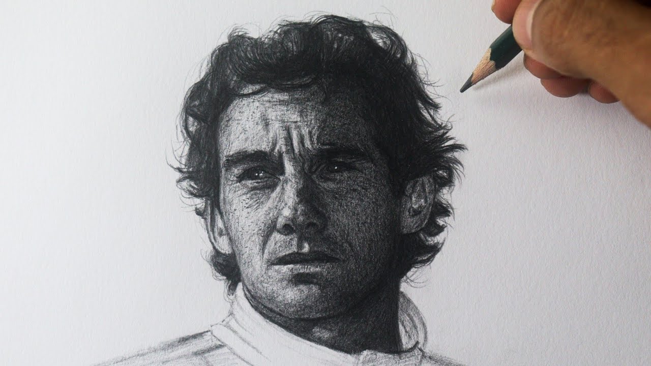 Como desenhar o Ayrton Senna PASSO A PASSO narrado