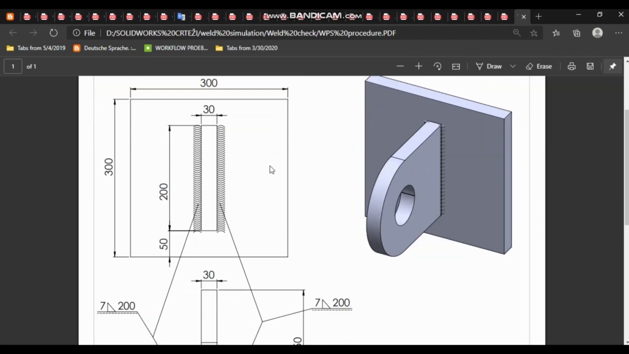 How to weld check lifting lugs with Solidworks