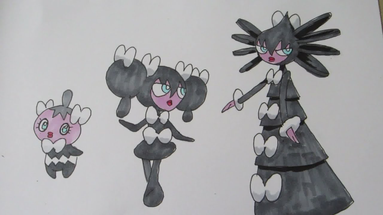 How to draw Pokemon: No.574 Gothita, No.575 Gothorita, No.576 Gothitelle
