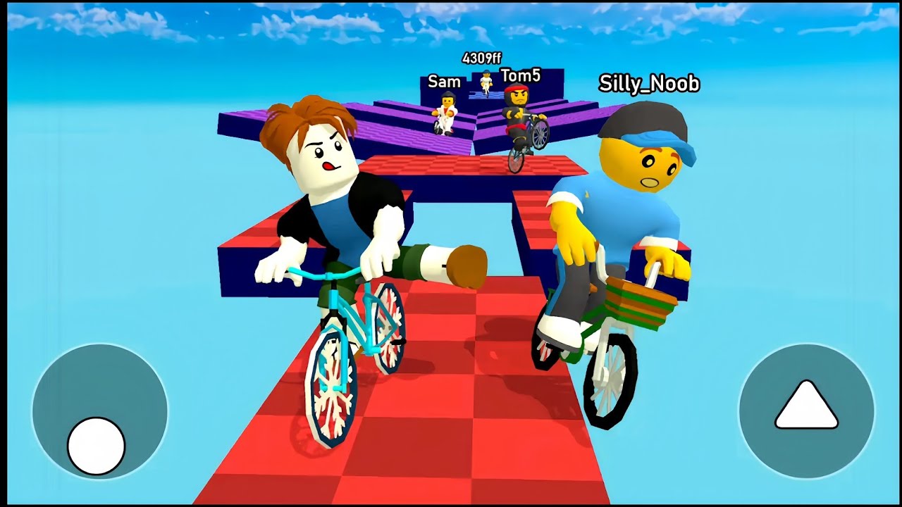 Obby on a bike 🚲 - bike 🚲 Race 🤩 World 🌎 3 nomber 😱 Racing video Game Play - obby ro blox Play Now 🤩