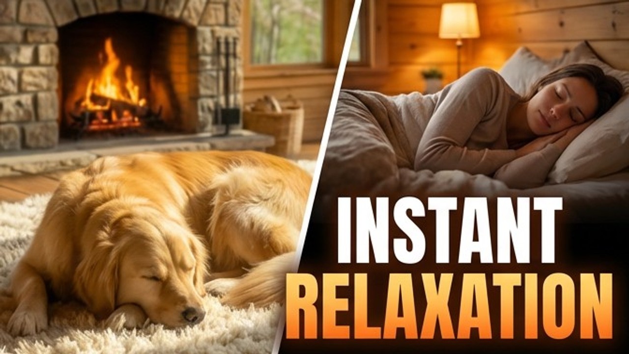 1 Hour Fireplace Sounds 🔥 Cozy Firepit Ambience for Deep Sleep, Relaxation & Stress Relief