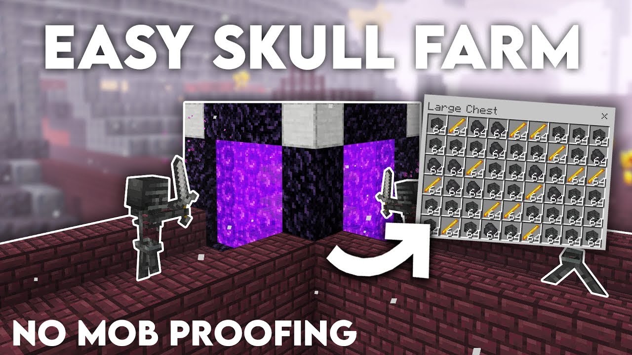 EASIEST 1.18 WITHER SKELETON FARM TUTORIAL in Minecraft Bedrock (MCPE/Xbox/PS4/Switch/Windows10)