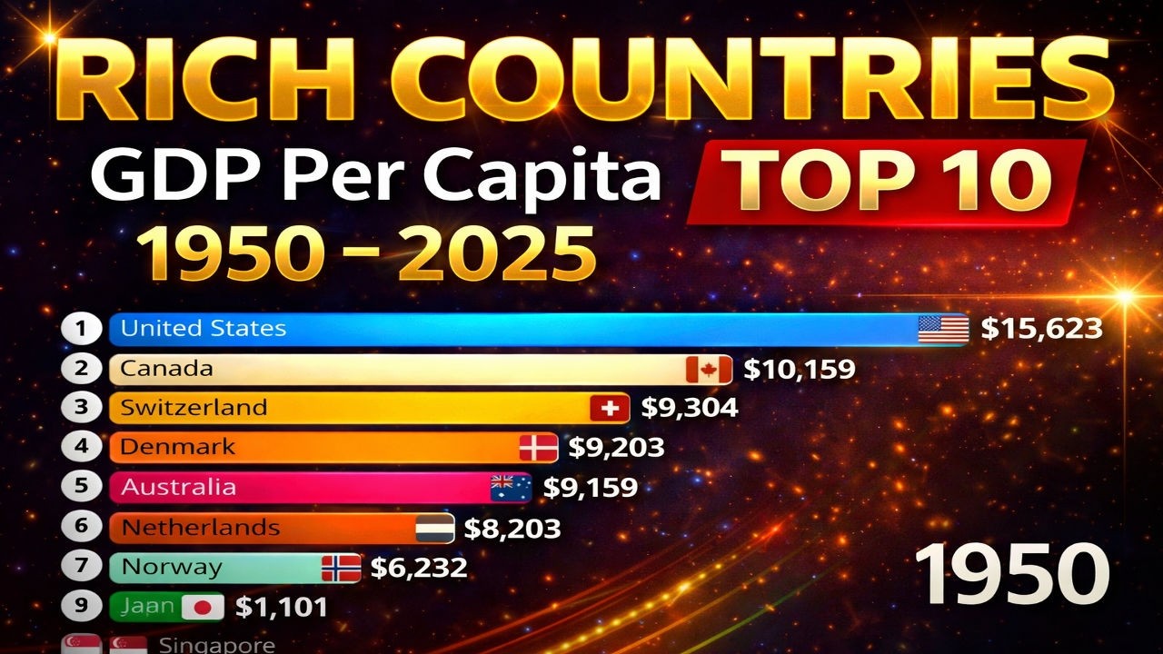 Richest Countries Per Person (1950–2025) 💰 | GDP Per Capita Race | Interesting Data Hub