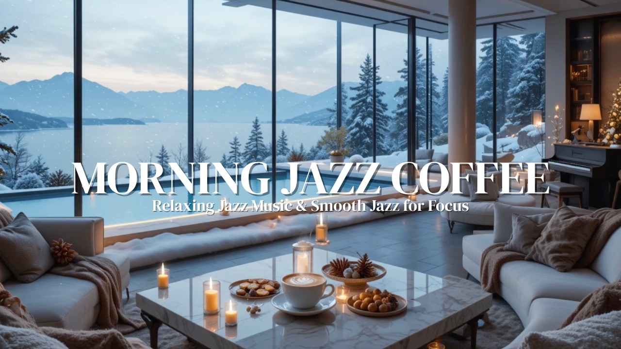 Morning Coffee Shop Ambience ❄️ Relaxing Jazz Music & Smooth Jazz for Focus