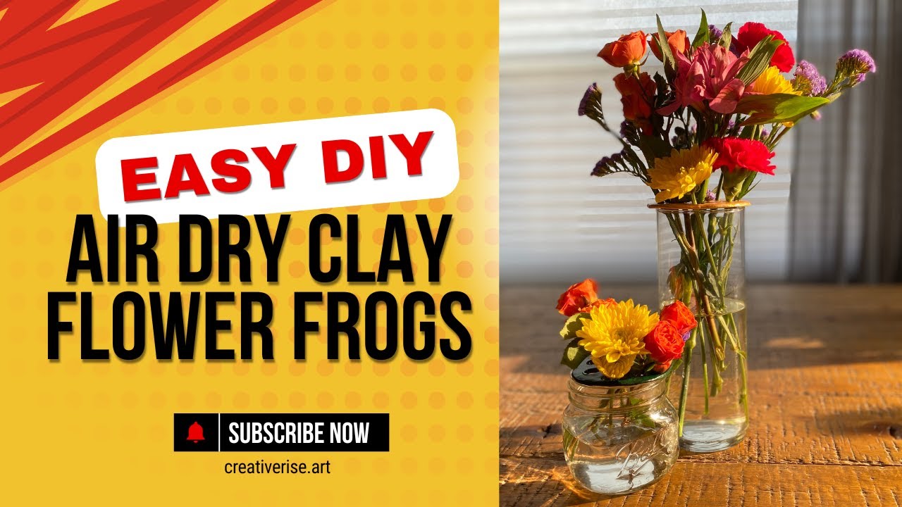 DIY Air Dry Clay Project- Flower Frog
