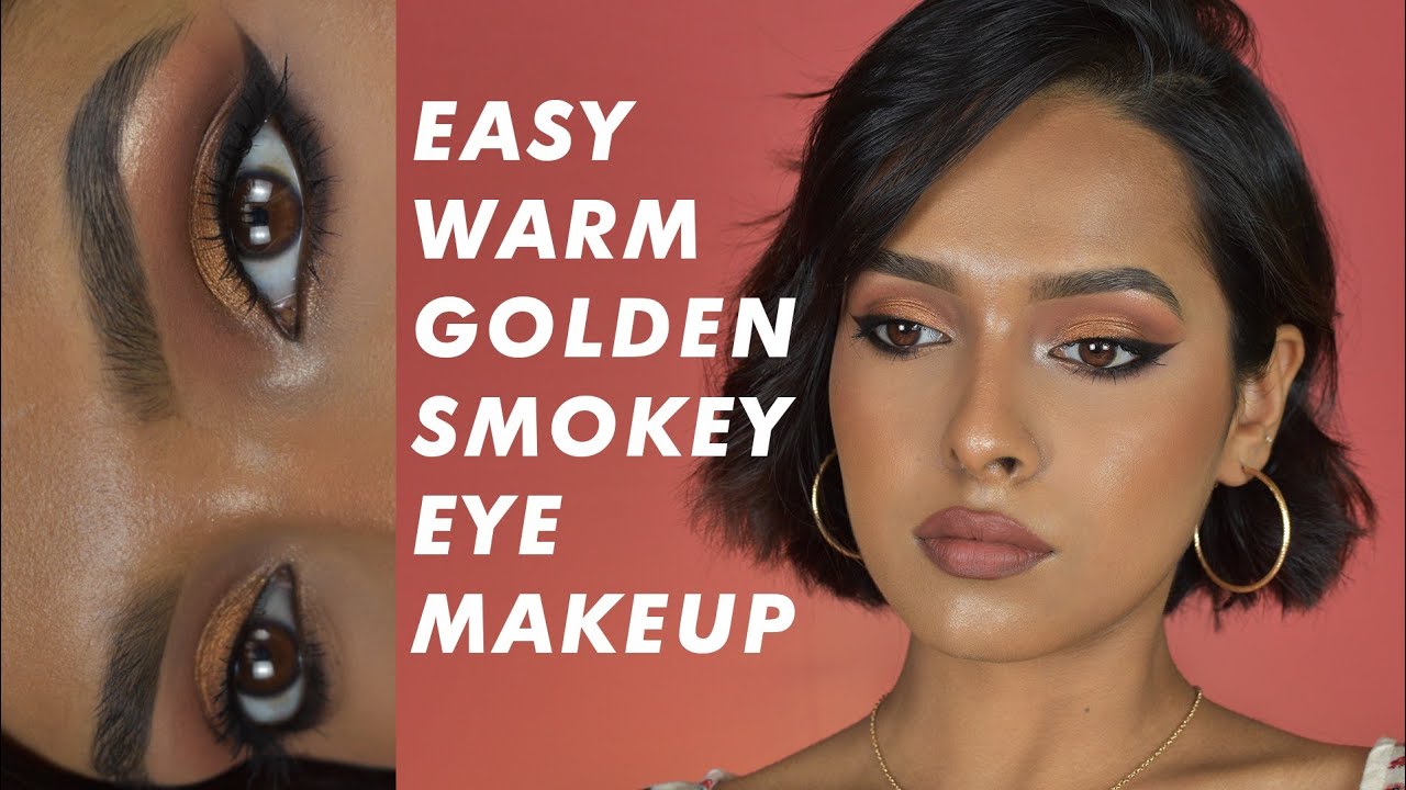 Warm Smokey Eye Makeup (Tips for hooded eyes)