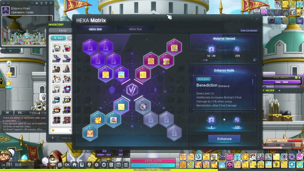 Event [Boss Damage] maxed and Weekly [Sol Erda] x9. [Benediction lvl 23]. Start of [Boss Week]