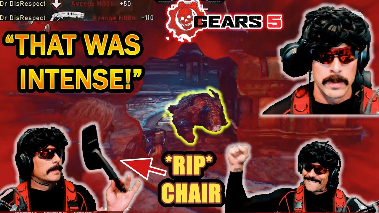 DrDisrespect WINS & BREAKS CHAIR after INTENSE Gears 5 Game VS Sponsored Team!