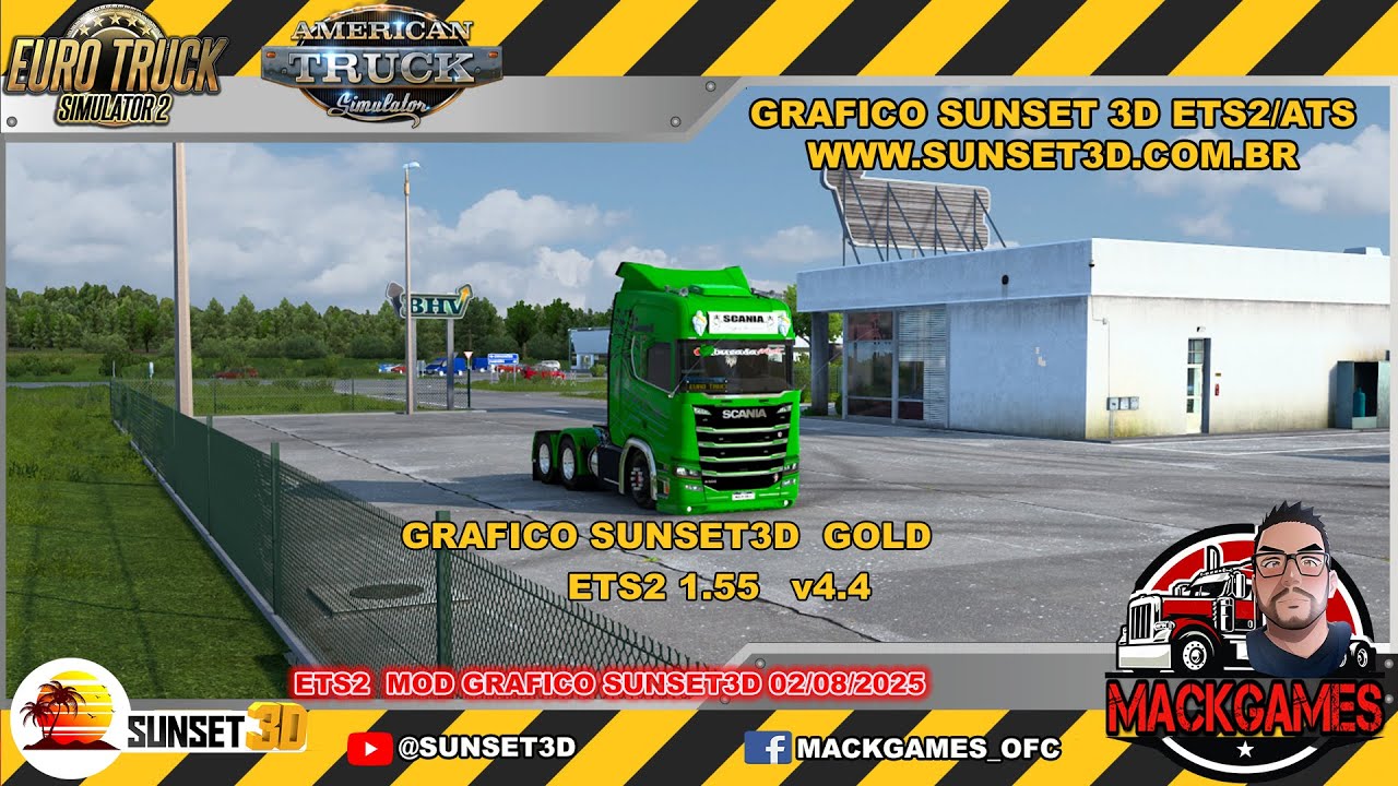 ATUALIZAÇÃO MOD GRAFICO SUNSET3D GOLD 4.4 ETS2 ATS 1.55