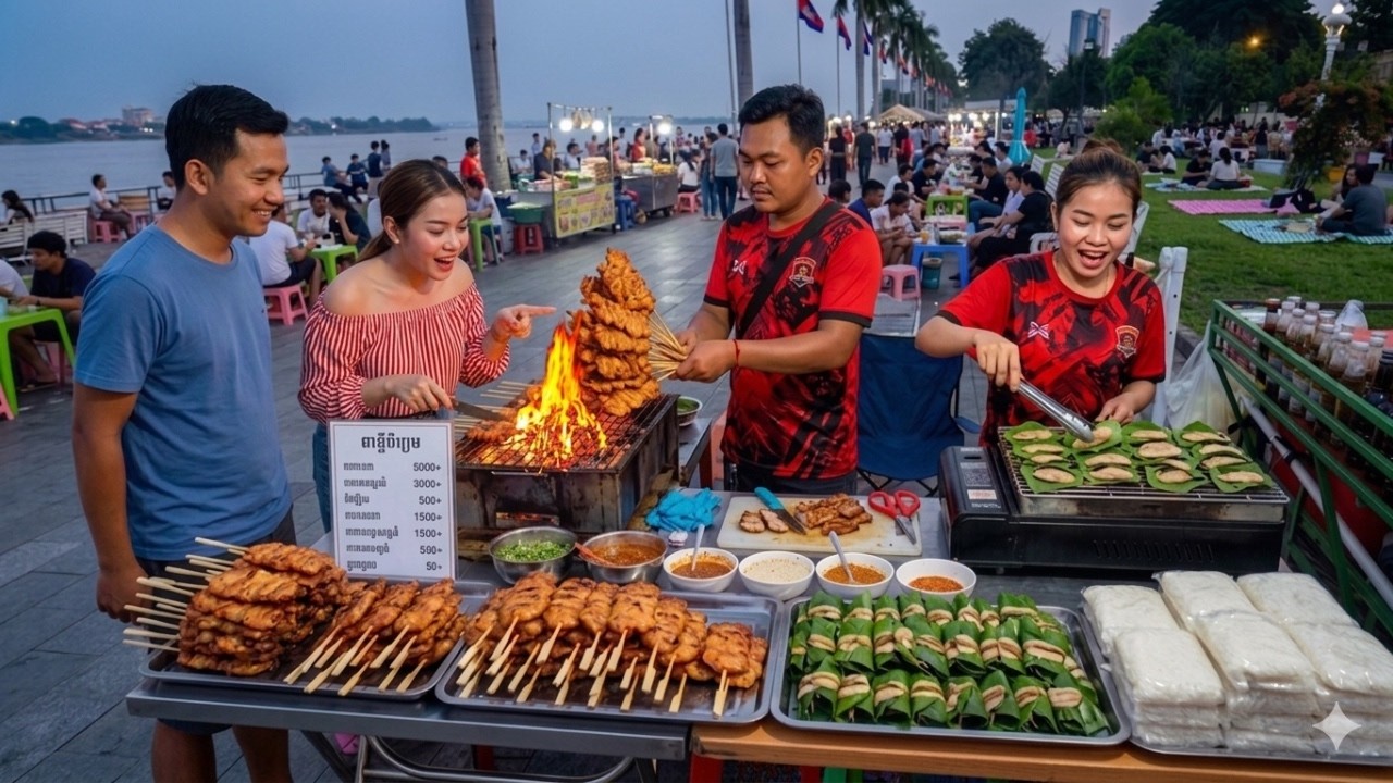 Amazing Street Food Market in Cambodia 🇰🇭 | Cheap Eats Compilation