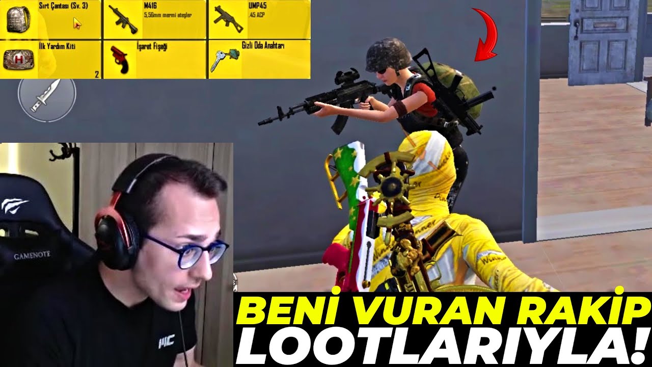 BENİ VURAN RAKİBİN LOOTLARIYLA WIN ALMAK ? PUBG MOBILE