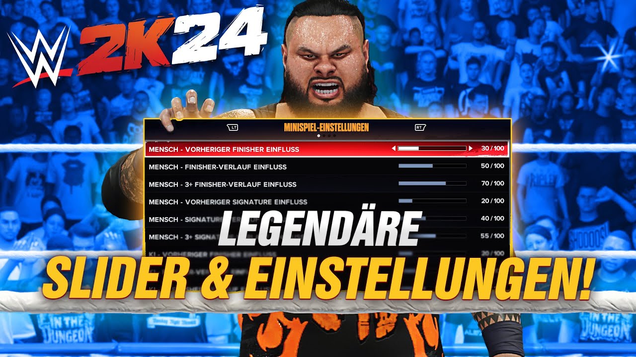 WWE 2K24: Meine Einstellungen & Slider auf Legendär! | Patch 1.4