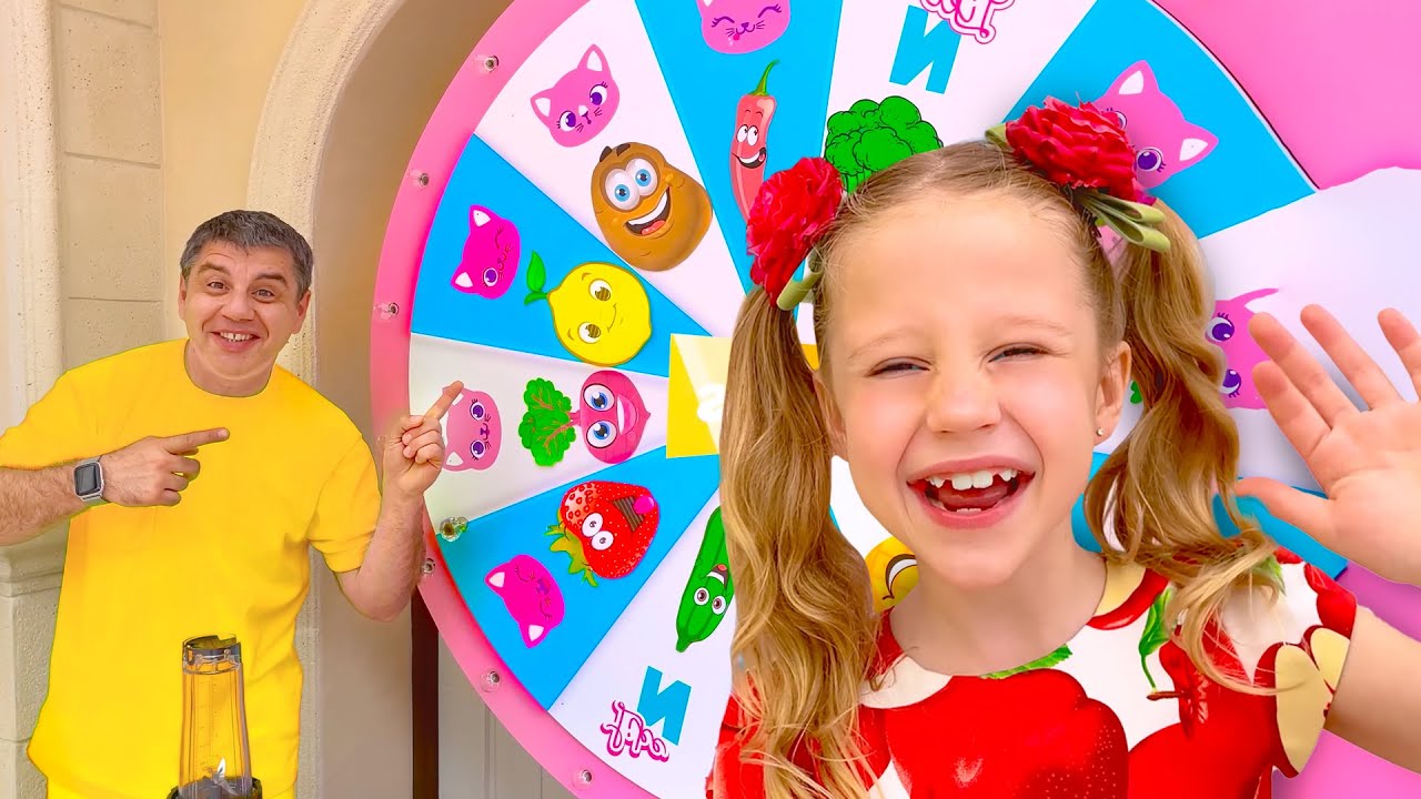 Nastya y papá y el reto del batido de frutas. Cuento de verano para niños