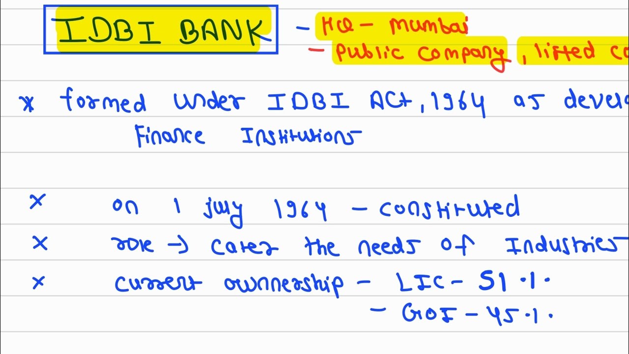 IDBI complete information for IDBI Executive Interview 2024-25 || History, Financial figures ||