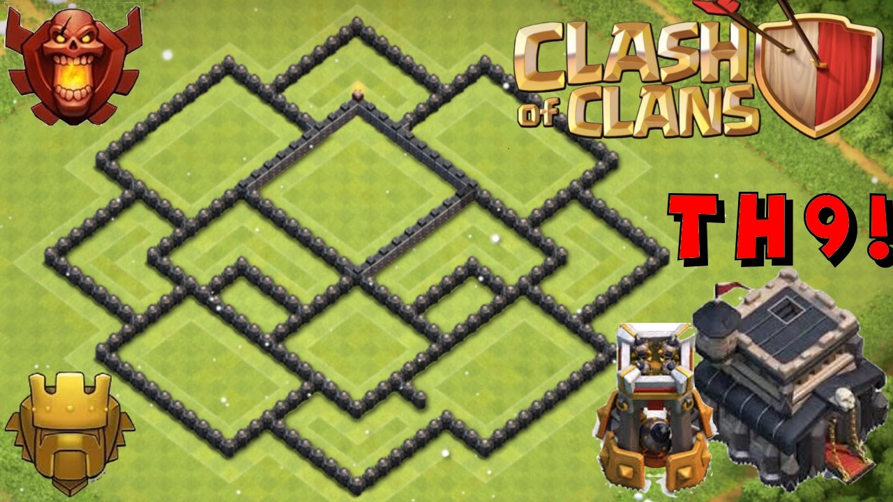 EPIC Th9 Trophy/Hybrid (Farming) Base | 2016 Christmas Update - Bomb Tower Defence | Anti-2 Star