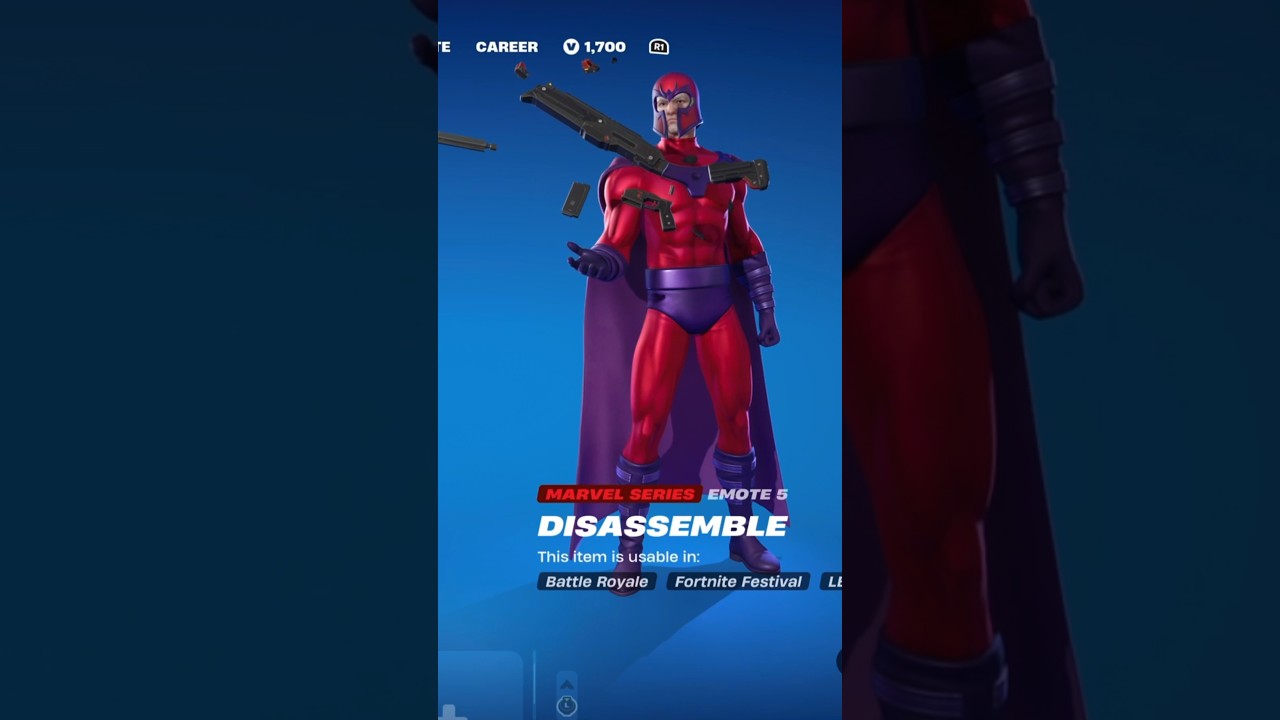NEW Magneto Disassemble Emote! #fortniteemote #shorts