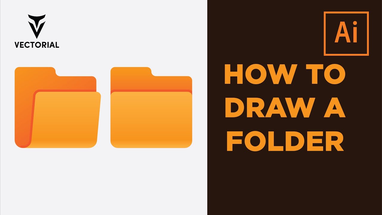 How to draw a Folder icon in Adobe Illustrator