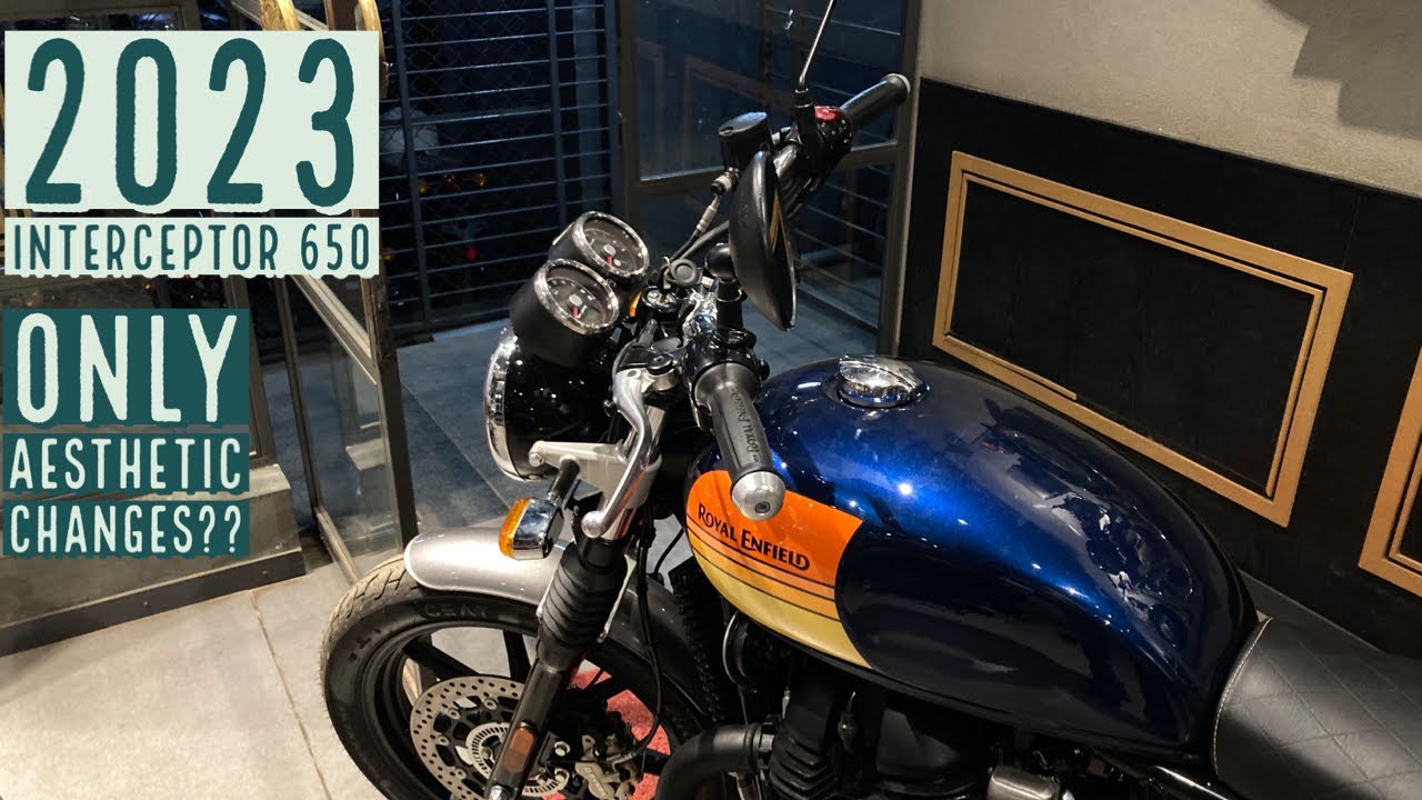All-new 2023 Royal Enfield Interceptor 650 Walkaround Review | Barcelona Blue Color #royalenfield