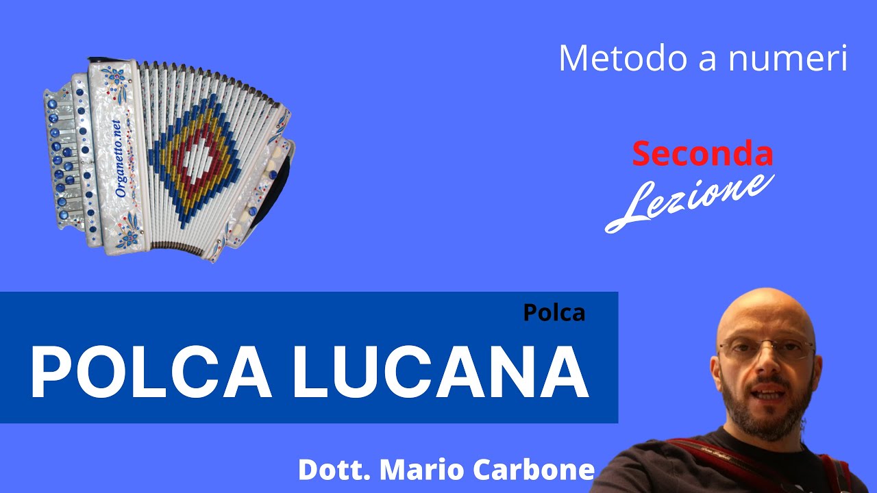 Lezione di organetto - Polca Lucana - 2a Lezione - Metodo a numeri