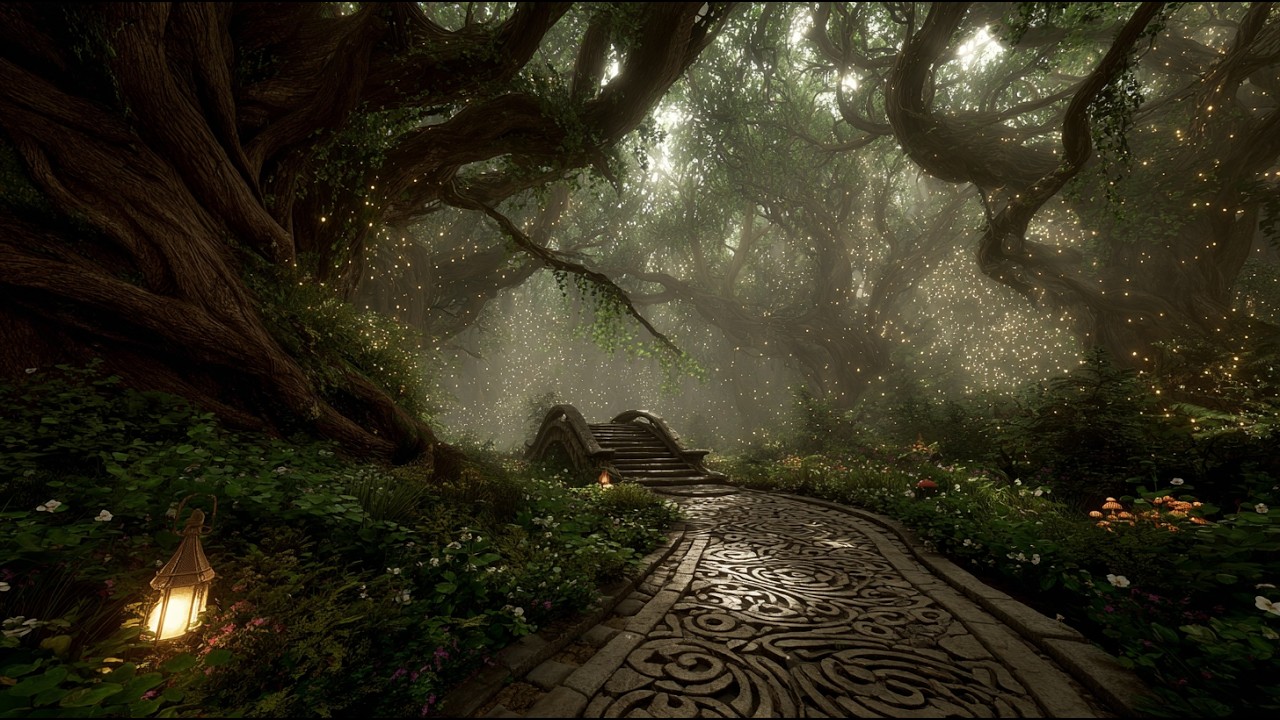Whispers of the Hidden Realm | Deep Restorative Forest Ambience 🏛️🍃