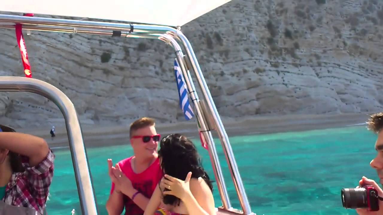 By high-speed boat from Paleokastritsa to Paradise Beach in Corfu, Greece