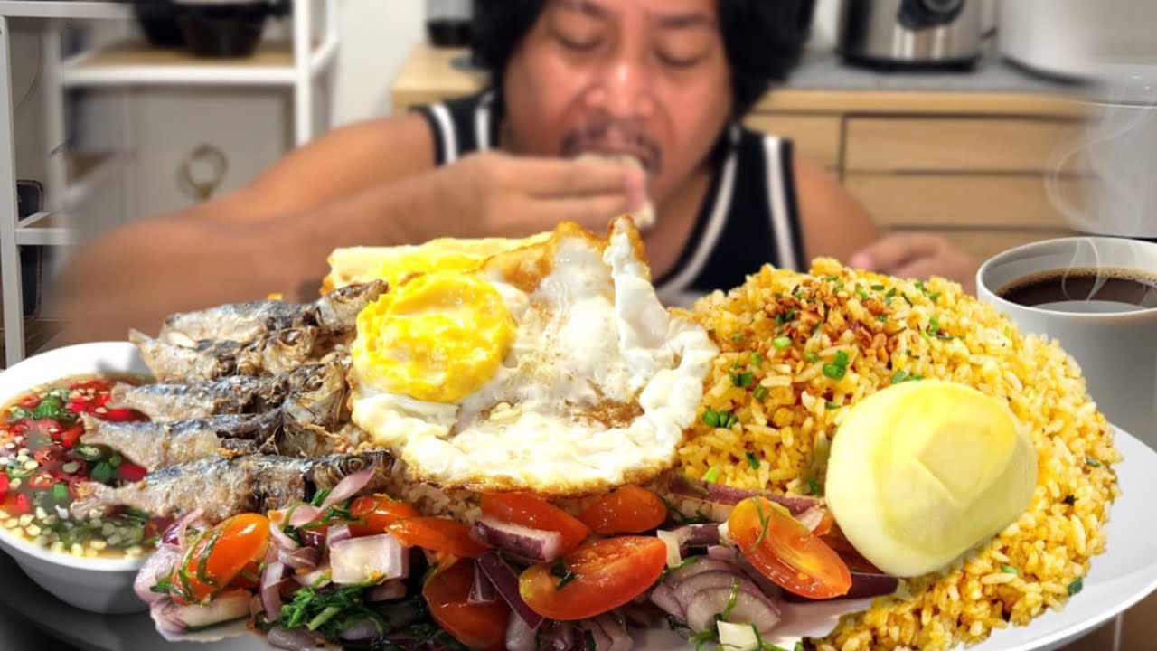 CRISPY TUYO! GARLIC SINANGAG! CRISPY PRITONG ITLOG! BURONG MANGGA! Almusal! Filipino Food. Mukbang.