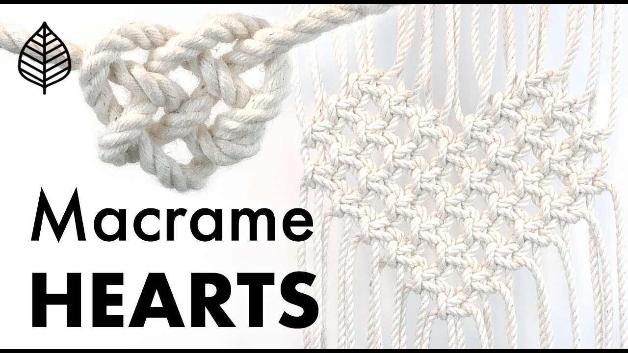 Macrame Hearts 💕 Celtic Heart Knot + Square Knot Heart / Rock Mountain Co.