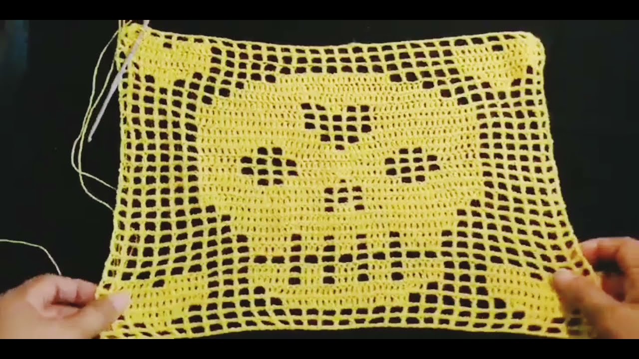 Cómo tejer Papel picado bloqueo y orilla #7